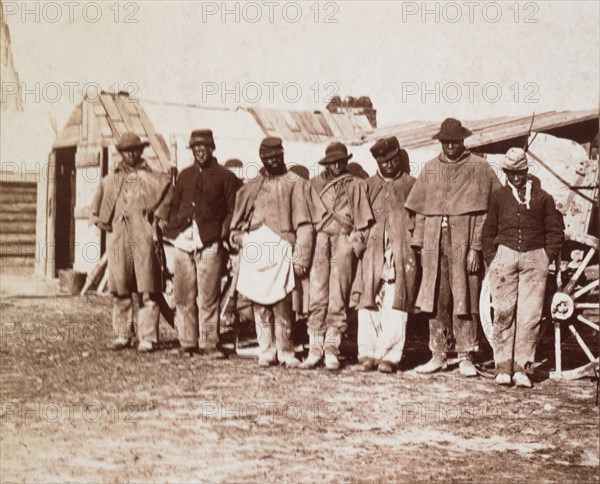 Group of African-American Men who Escaped Slavery and Joined the Union Army, Portrait, 1863