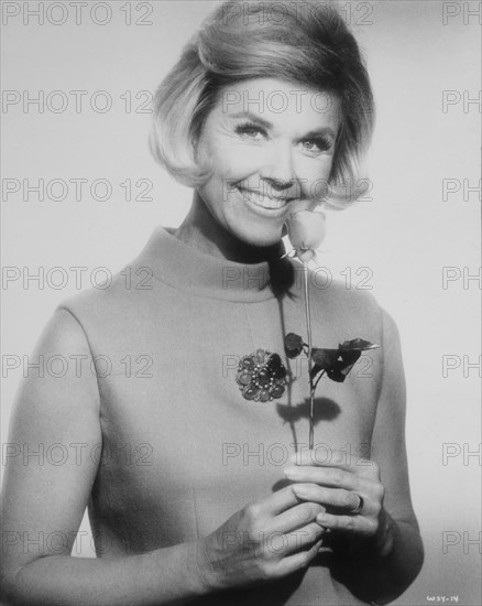 Doris Day Holding Rose, Studio Portrait, 1968