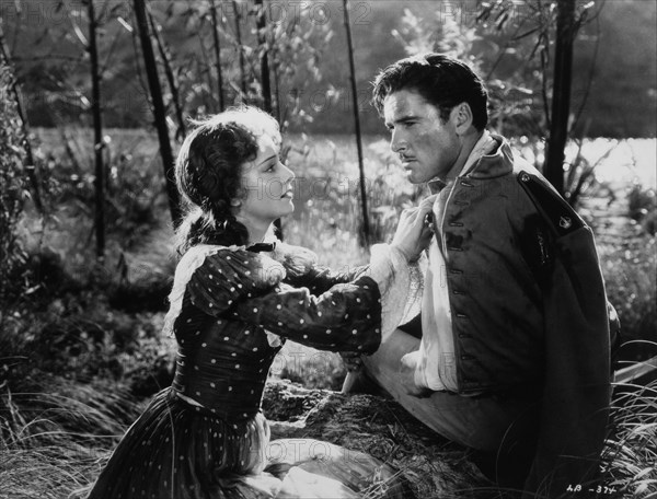 Olivia de Havilland and Errol Flynn, On-Set of the Film, "The Charge of the Light Brigade", 1936