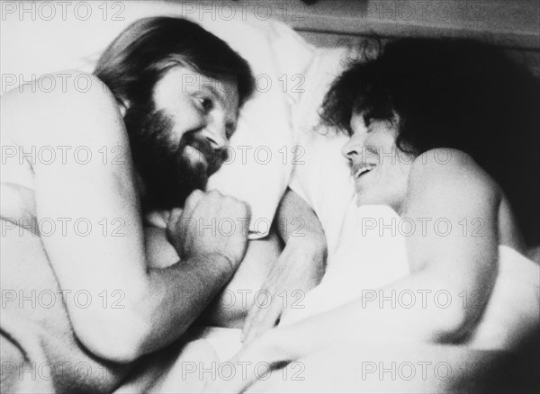 Jon Voight and Jane Fonda in Bed, On-Set of the Film, "Coming Home", 1978