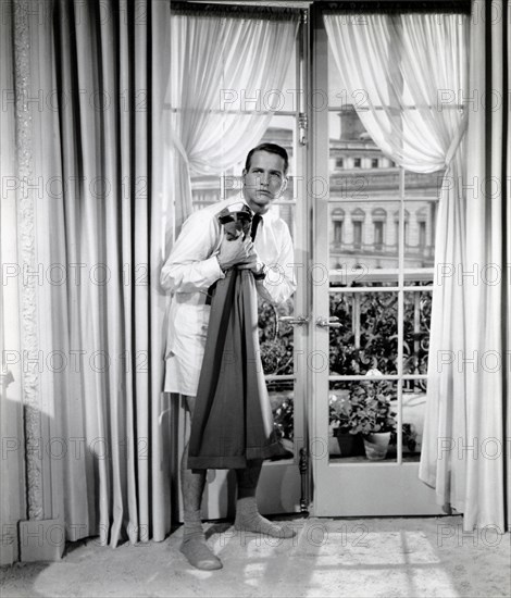 Paul Newman on-set of the Film, "Rally Round the Flag, Boys!", 1958