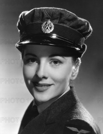 Joan Fontaine on-set of the Film, "This Above All", 1942