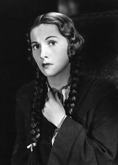 Joan Fontaine on-set of the Film, "Jane Eyre", 1943