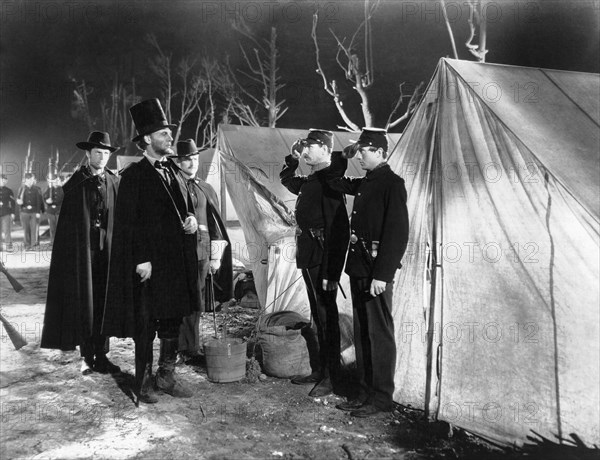 Walter Huston on-set of the Film, "Abraham Lincoln", 1930