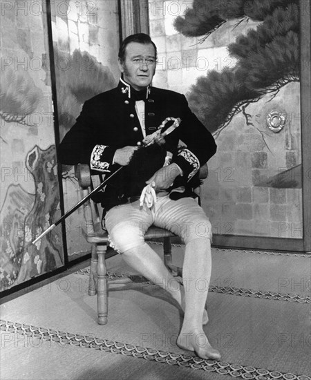 John Wayne on-set of the Film, The Barbarian and the Geisha, 1958, TM & Copyright (c) 20th Century Fox Film Corp. All rights reserved.