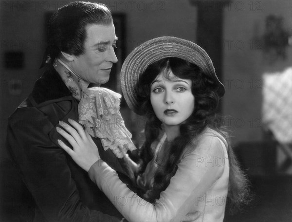 H.B. Warner and Corrine Griffith on-set of the Film, The Divine Lady, 1929