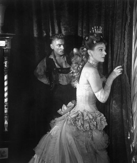 Jean Marais & Edwige Feuillere on-set of the Film, The Eagle Has Two Heads, (aka L'Aigle a Deux Tetes), 1948