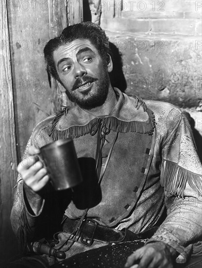 Paul Muni on-set of the Film, Hudson's Bay, 1941, TM & Copyright (c) 20th Century Fox Film Corp. All rights reserved.