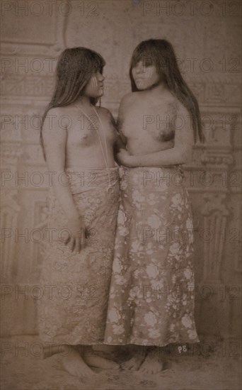 Two Yuma Native American Indian Women, Portrait, Yuma, Arizona Territory, circa 1880