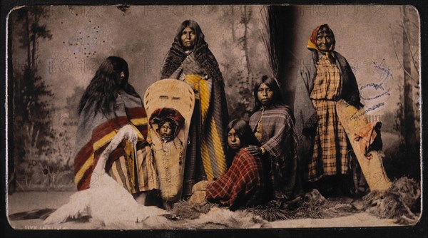 Ute Women and Children, Portrait, 1888