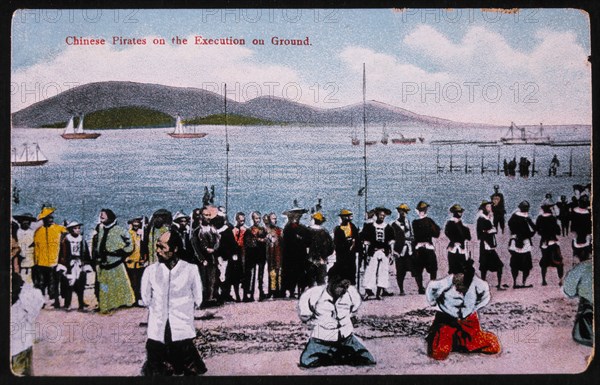 Chinese Pirates on Execution Ground, Kowloon City, China, 1891