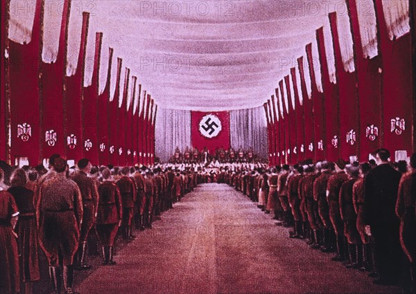 SA Troops in Congress Hall, Nuremberg, Germany, 1933