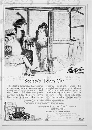 Advertisement for Detroit Electric Automobile, Anderson Electric Car Company, 1914