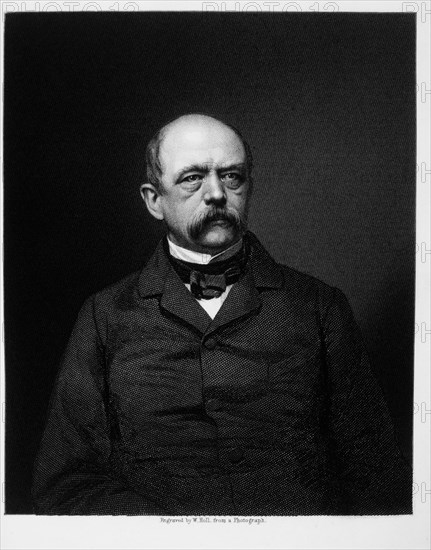 Otto von Bismarck, (1815-1898), Statesman and Chancellor of Germany, Engraving, 1871