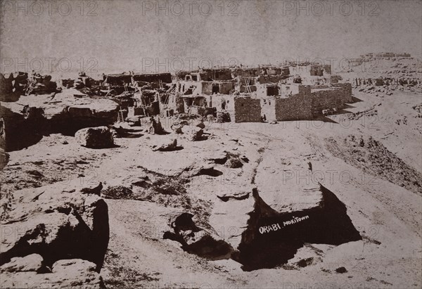 Oraibi, Hopi Village on Third Mesa, Arizona, USA, circa 1890