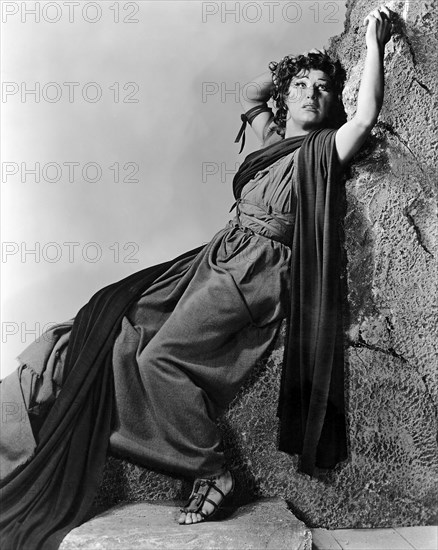 Judith Anderson, on-set of the Broadway Play, "Medea", circa 1947