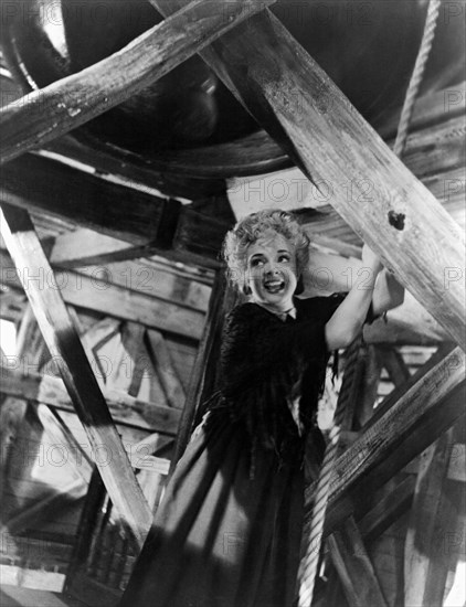 Micheline Presle, on-set of the Film, "Boule de Suif" directed by Christian-Jaque, 1945