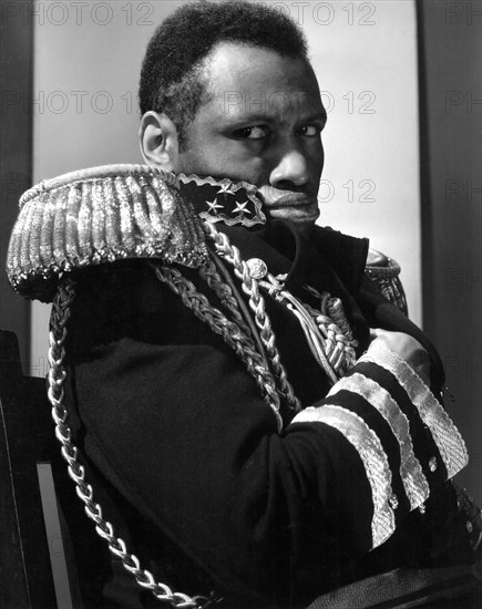 Paul Robeson, on-set of the Film, "The Emperor Jones" directed by Dudley Murphy, 1933