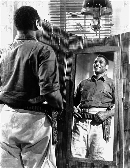 Paul Robeson, on-set of the Film, "The Emperor Jones" directed by Dudley Murphy, 1933