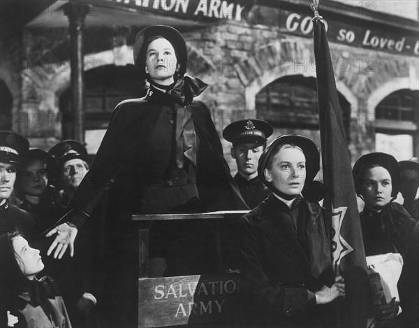 Wendy Hiller and Deborah Kerr, on-set of the Film, "Major Barbara" directed by Gabriel Pascal, 1941