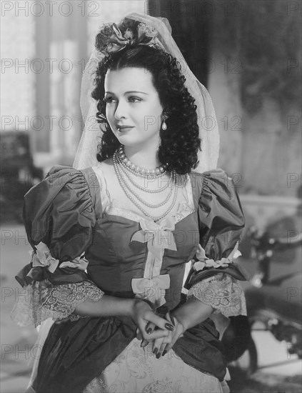 Joan Bennett, on-set of the Film, "The Man in the Iron Mask" directed by James Whale, 1939