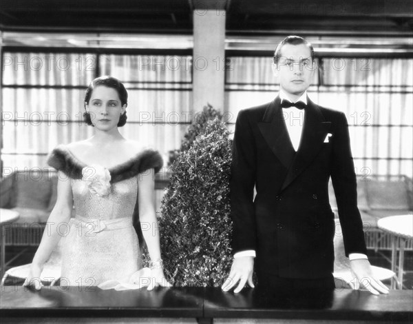 Norma Shearer and Robert Montgomery, on-set of the Film, "Private Lives" Directed by Sidney Franklin, 1931