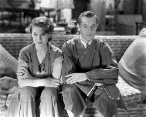 Norma Shearer and Robert Montgomery, on-set of the Film, "Private Lives" Directed by Sidney Franklin, 1931