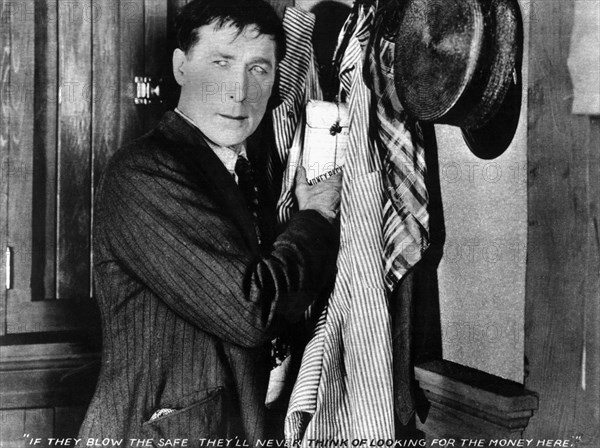 William S. Hart, on-set of the Silent Film, "Sand!", 1920