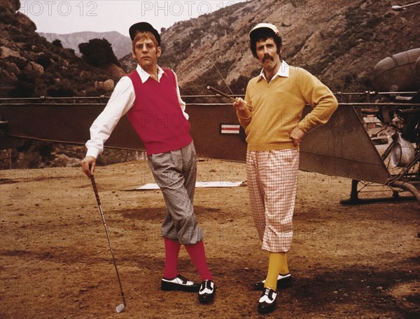 Donald Sutherland and Elliott Gould, on-set of the Film, "M*A*S*H", 1970