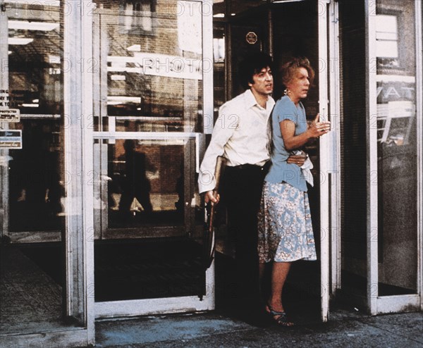 Al Pacino and Penny Allen, on-set of the Film, "Dog Day Afternoon", 1975