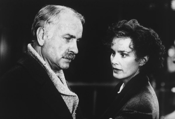 Armin Mueller-Stahl and Jessica Lange, on-set of the Film, "Music Box", 1989