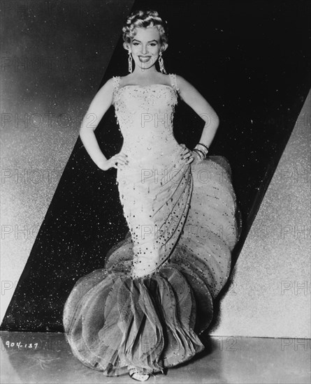 Marilyn Monroe, on-set of the Film, "There's No Business Like Show Business", 1954, TM and Copyright (c) 20th Century-Fox Film Corp. All Rights Reserved