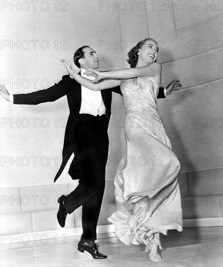 Tony De Marco, Joan Crawford, on-set of the Film, "The Shining Hour", 1938