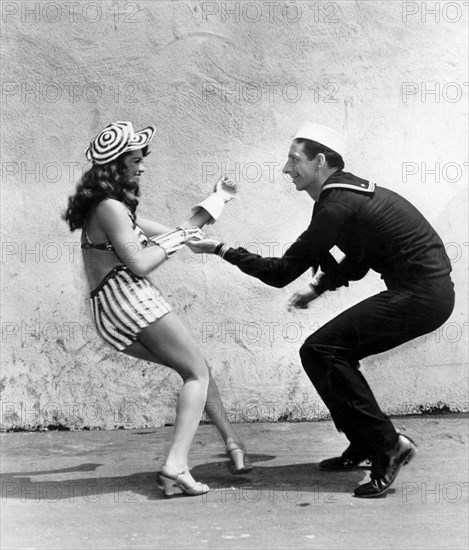 Dona Drake, Gil Lamb, on-set of the Film, "Star Spangled Rhythm",  1942