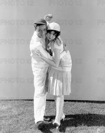 Jack Oakie, Helen Kane, on-set of the Film, "Sweetie", 1929