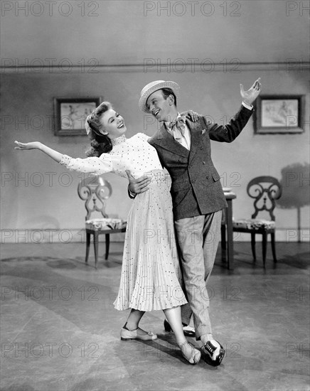 Vera-Ellen, Fred Astaire, on-set of the Film, "Three Little Words", 1950