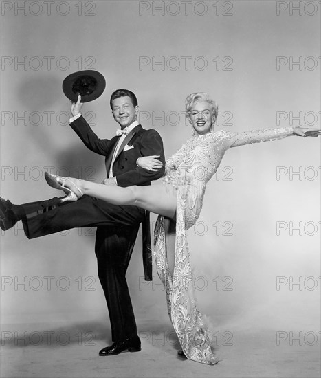 Donald O'Connor, Marilyn Monroe, on-set of the Film, "There's No Business Like Show Business", 1954