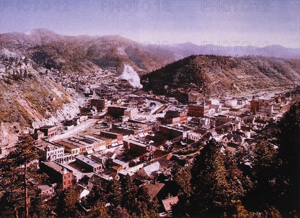 Mining Town in Black Hills, Deadwood, South Dakota, USA, circa 1900