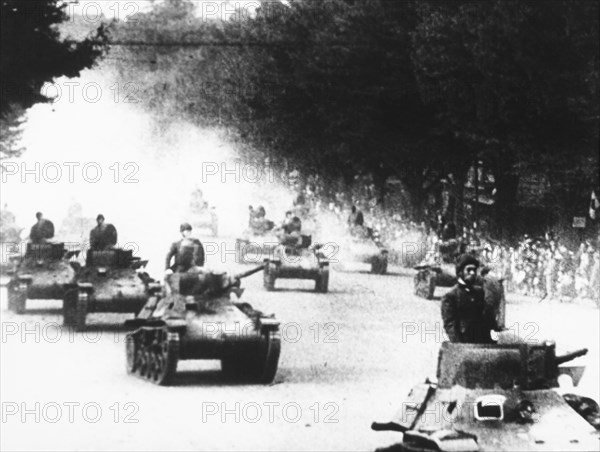 Japanese Tanks in China during Second Sino-Japanese War, circa 1937