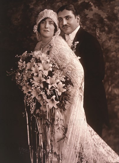 Wedding Couple, Portrait, New York, USA, circa 1930