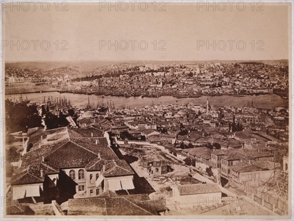 Buildings Along the Bosphorus, Constantinople (Istanbul), Turkey, circa 1880