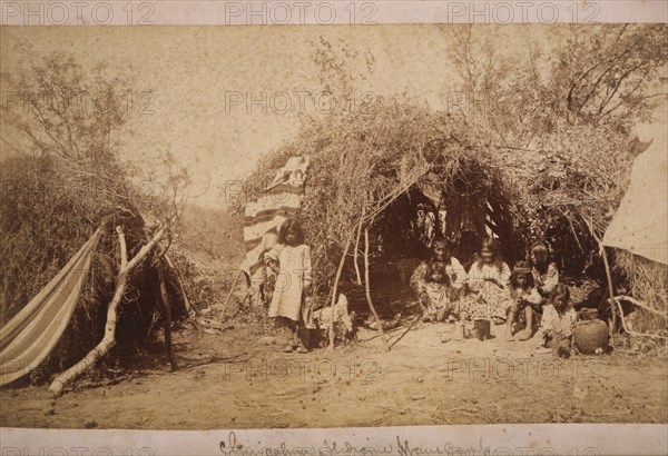 Chiricahua Apache Medicine Man's Camp on Reservation, Arizona Territory, 1886