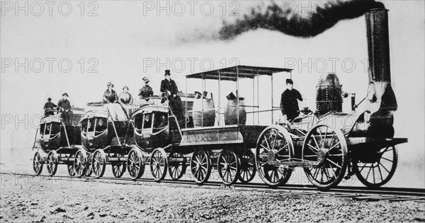 DeWitt Clinton, Third Locomotive Train Built in USA for Actual Service on Railroad, Albany to Schenectady, New York, 1831