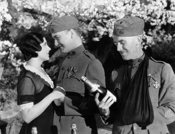 Marion Shilling, William Boyd & James Gleason, on-set of the Film, "Beyond Victory", 1931