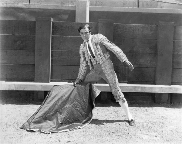 Rudolph Valentino, on-set of the Film, "Blood and Sand", 1922