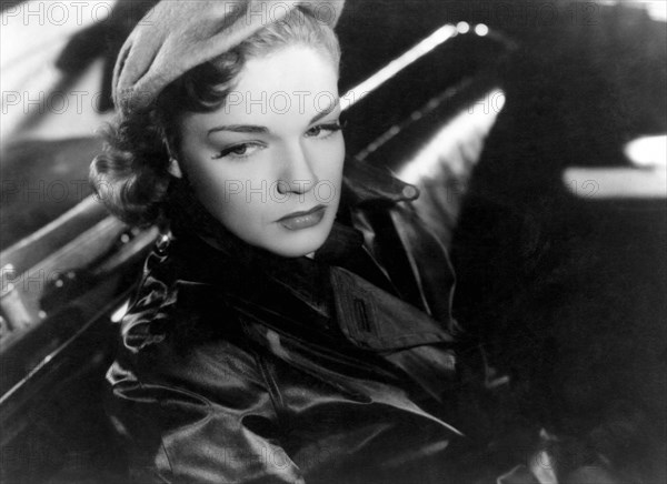 Simone Signoret, on-set of the French Film, "Dedee" (aka Dedee d'Anvers), 1948