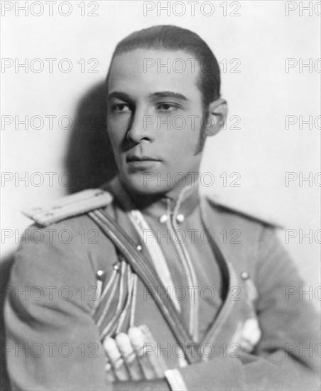 Rudolph Valentino, on-set of the Silent Film, "The Eagle", 1925