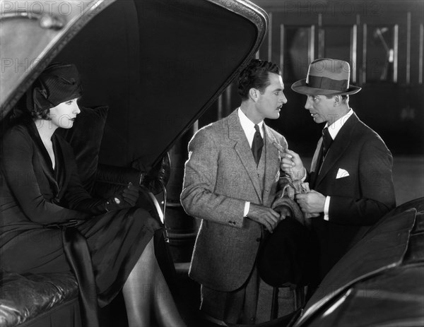 Greta Garbo, John Gilbert and Lars Hanson, on-set of the Silent Film, "Flesh and the Devil", 1926