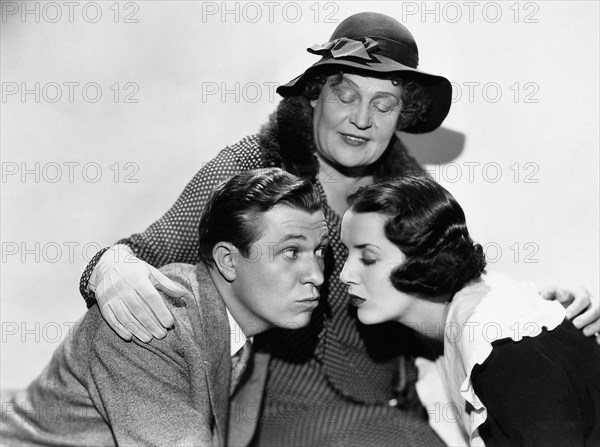 Stuart Erwin, Alison Skipworth, Susan Fleming, Publicity Portrait, on-set of the Film, "He Learned About Women" 1933