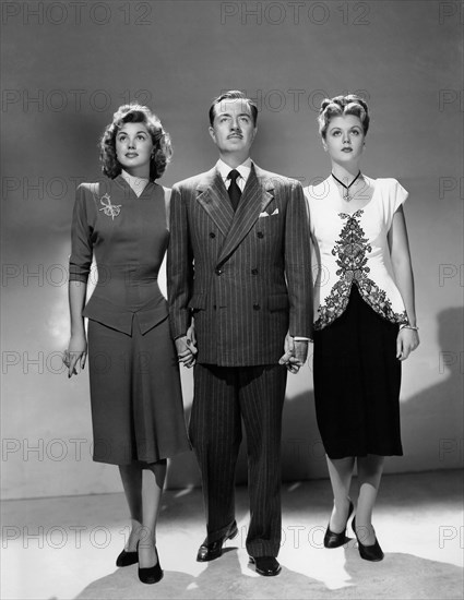 Esther Williams, William Powell, Angela Lansbury, Publicity Portrait, on-set of the Film, "The Hoodlum Saint", 1946